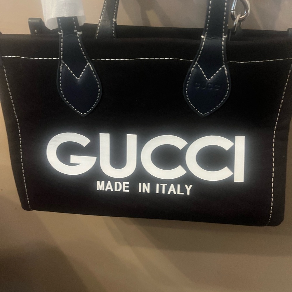 Gucci Black and blue small tote - Picture 2 of 7